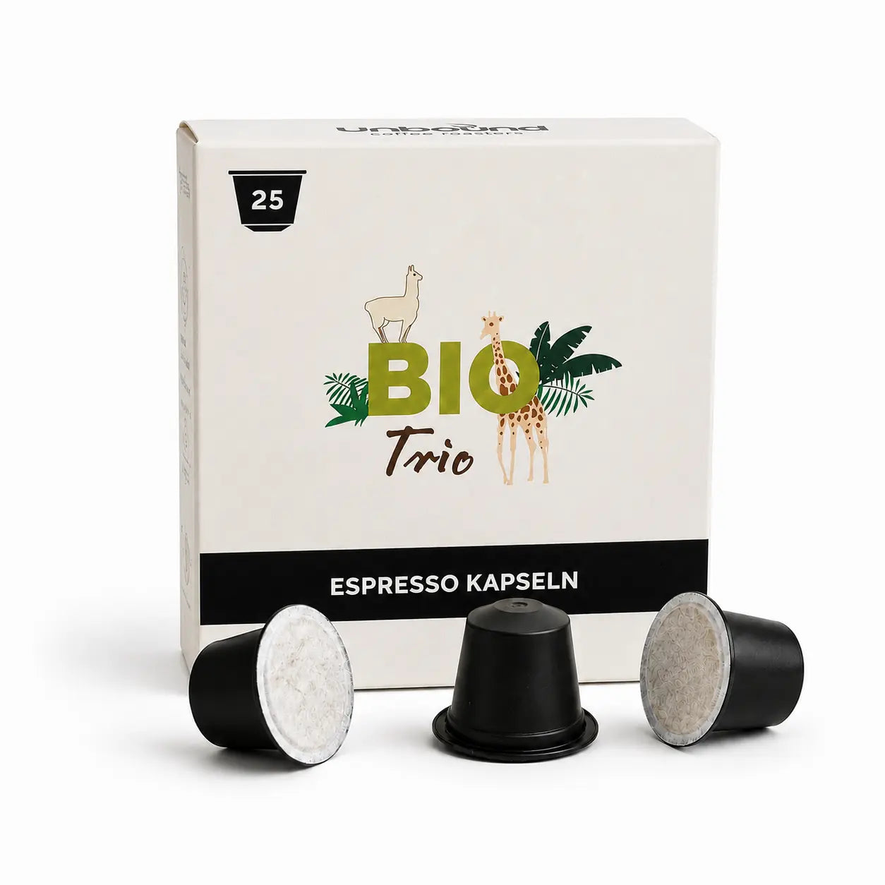 unbound Kaffeekapseln - BIO Trio, 100% biologisch abbaubar